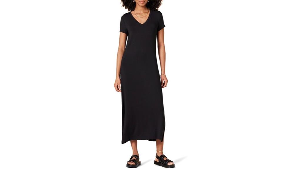 women s jersey v neck dress