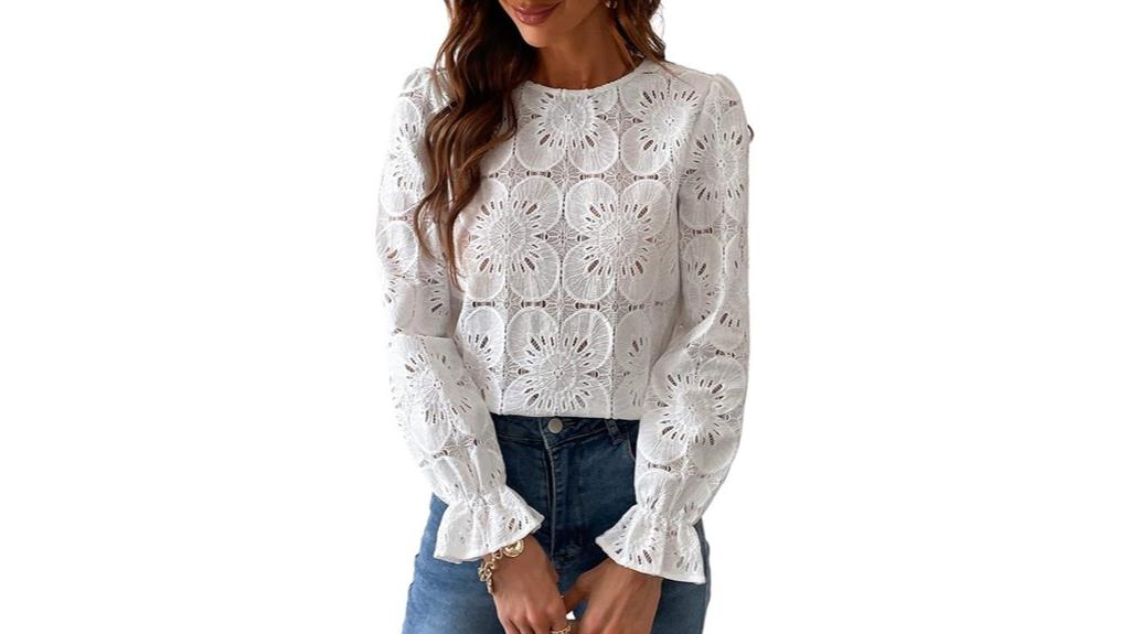 women s lace long sleeve blouses