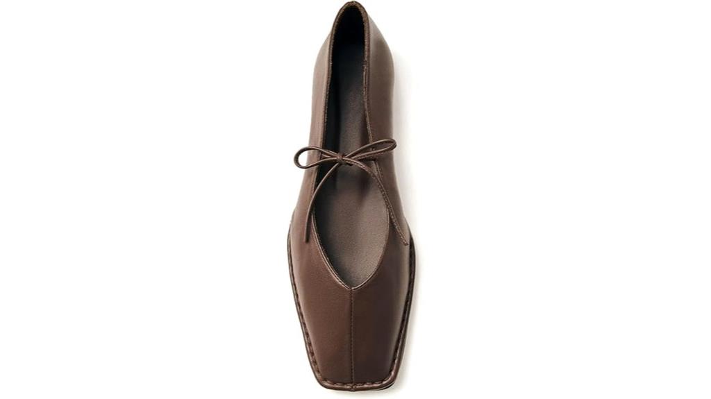 women s lace up square flats
