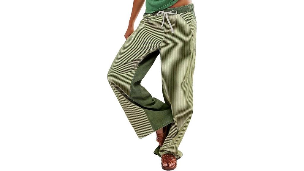 women s low rise striped pants