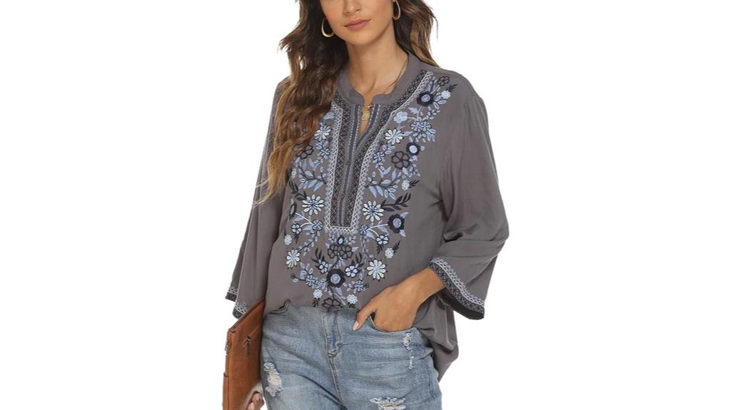 women s mexican embroidered tops