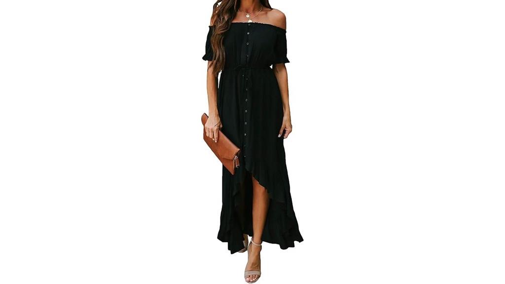 women s off shoulder maxi dress