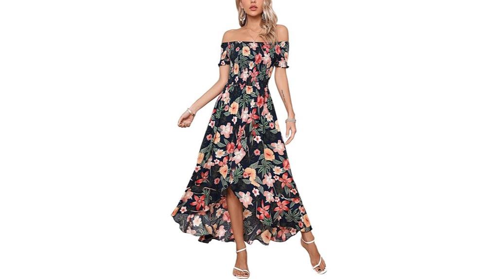 women s off shoulder maxi dress