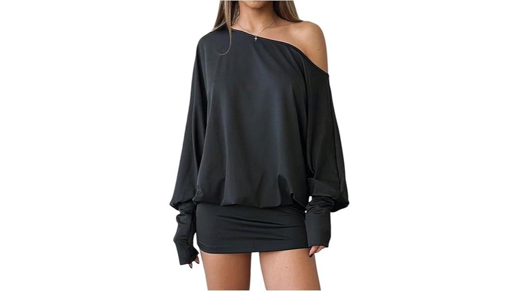 women s off shoulder y2k dress
