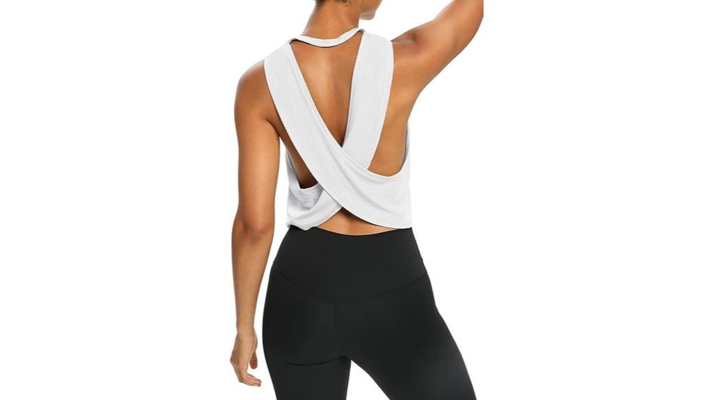 women s open back shirts
