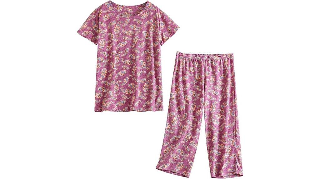 women s pajama set capri