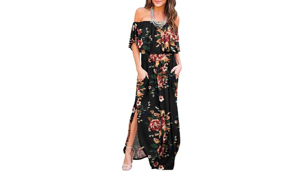 women s ruffle off shoulder dress