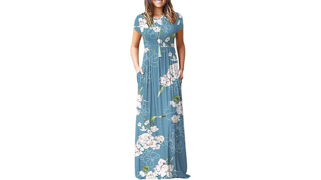 women s short sleeve maxi dress