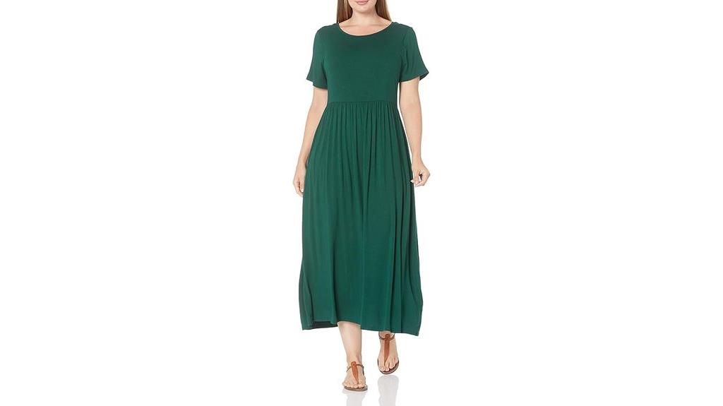 women s short sleeve maxi dress