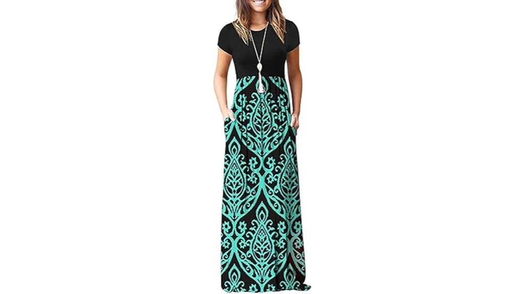 women s short sleeve maxi