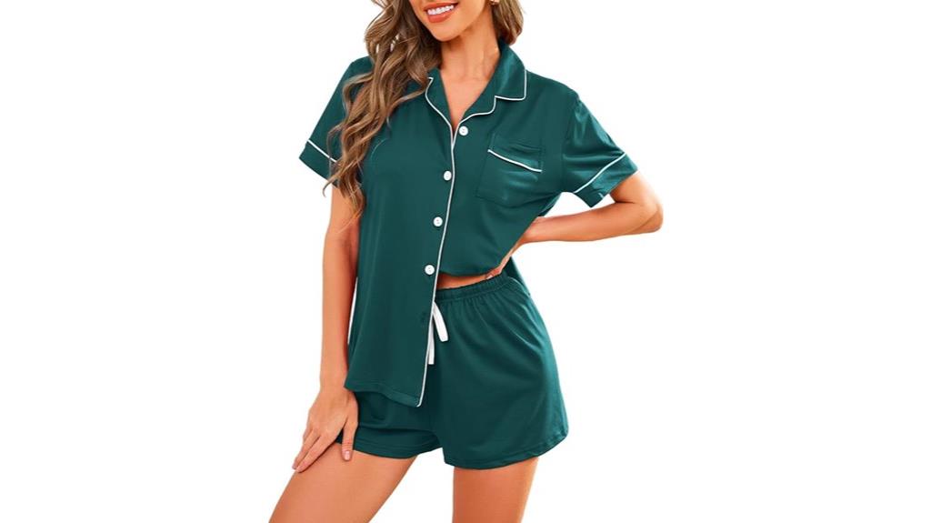women s short sleeve pajama set