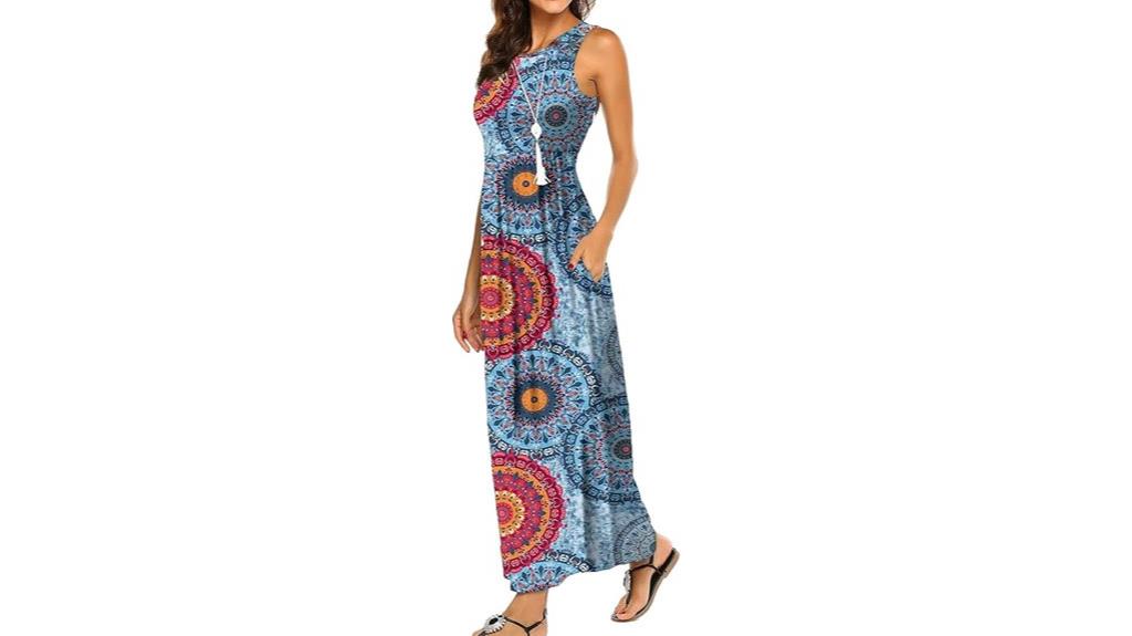 women s sleeveless striped maxi