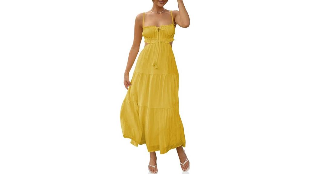 women s spaghetti maxi dress