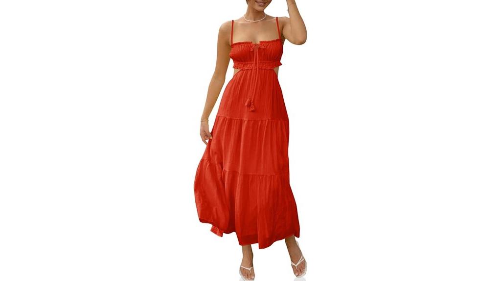 women s spaghetti strap maxi dress