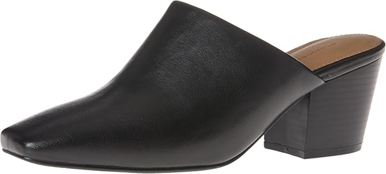 women s square toe mules