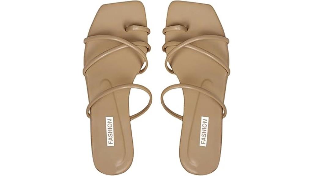 women s strappy toe ring sandals