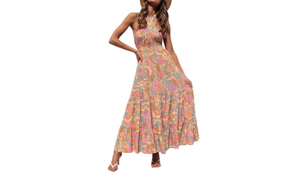 women s summer crossover maxi dress