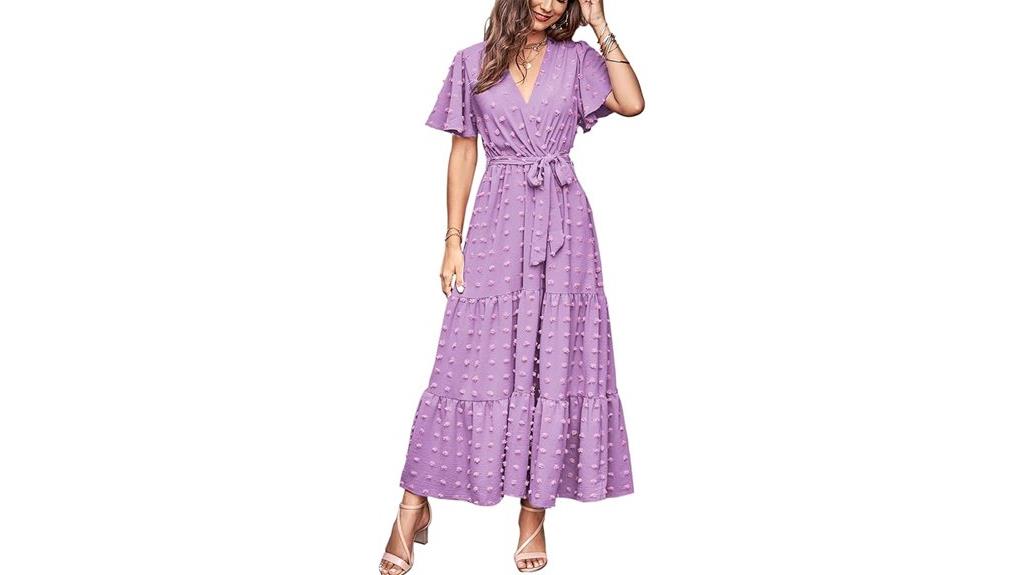 women s swiss dot maxi dress