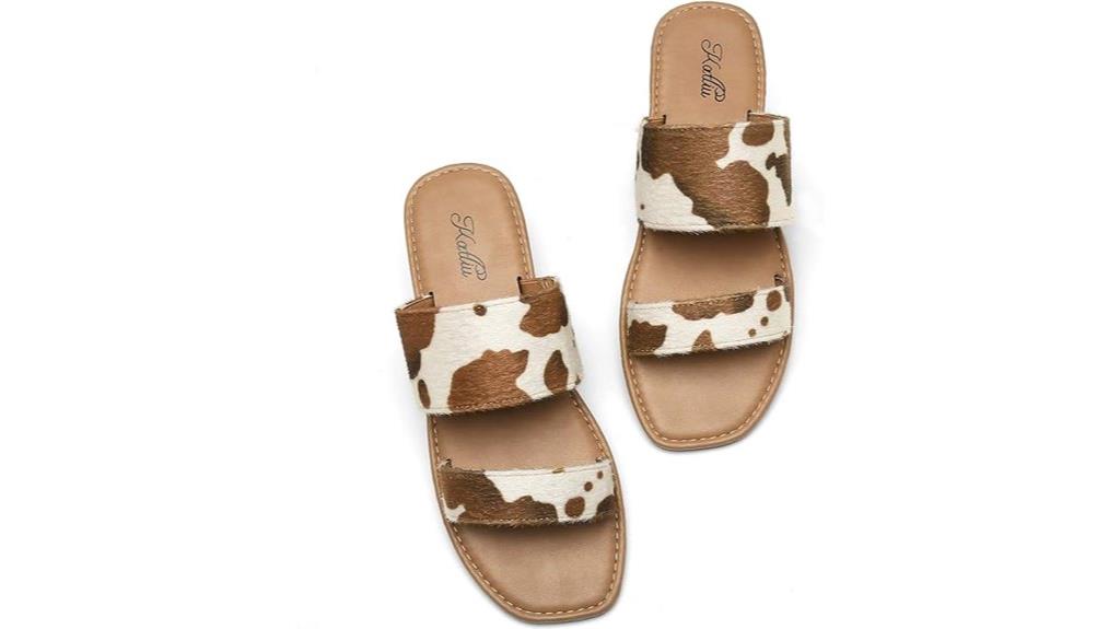 women s two strap flat sandals