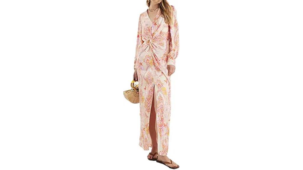 women s v neck maxi dress