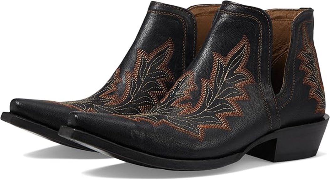 women s western low heel boots