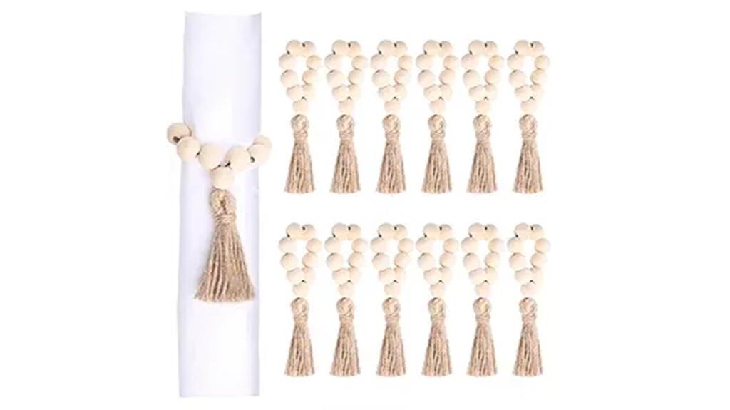 wood bead napkin holders
