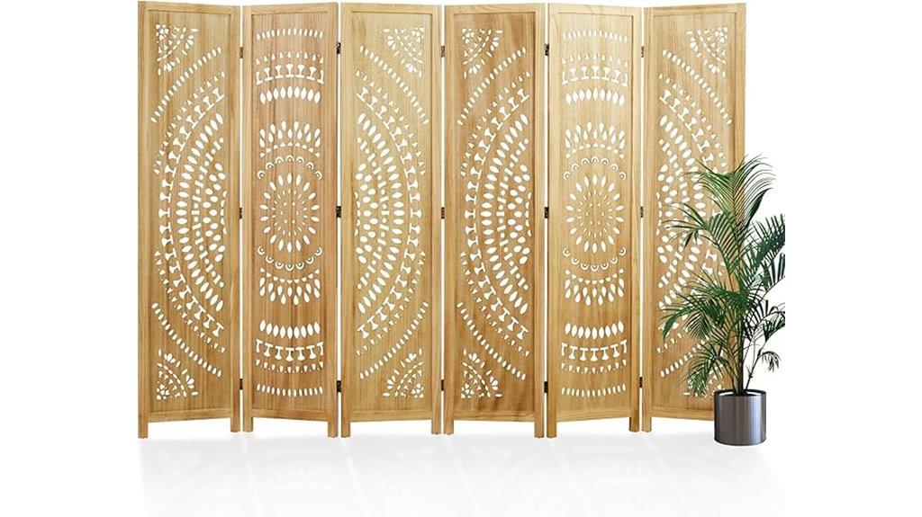 wood carved wall divider