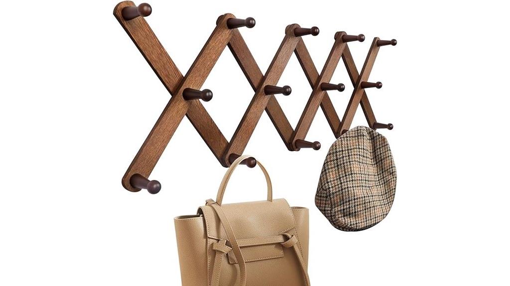 wooden accordion wall organizer