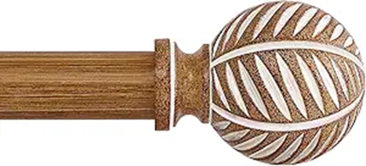 wooden boho curtain rods