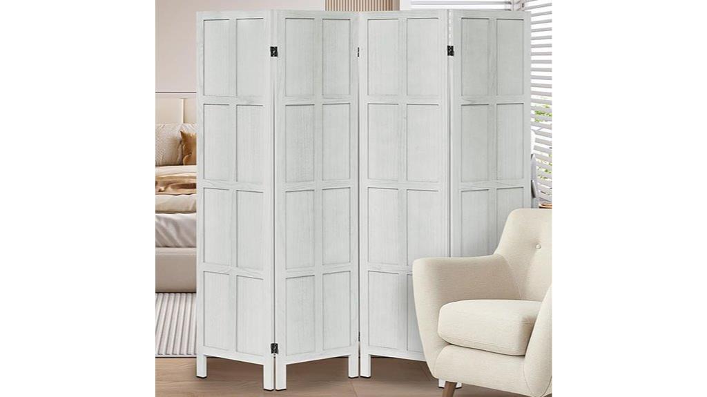 wooden folding privacy screen