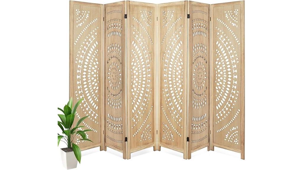 wooden portable privacy screen