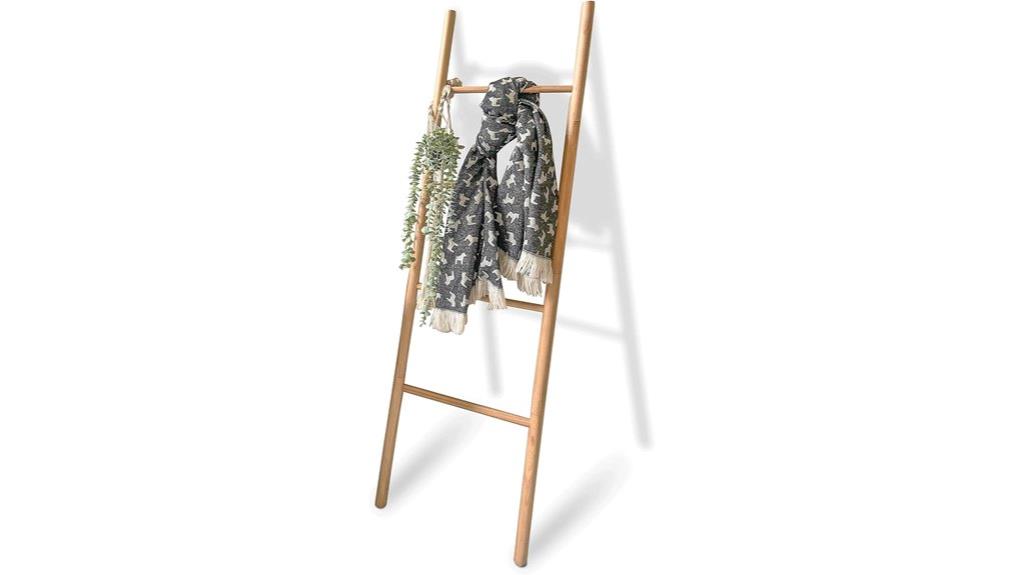 wooden quilt ladder decor