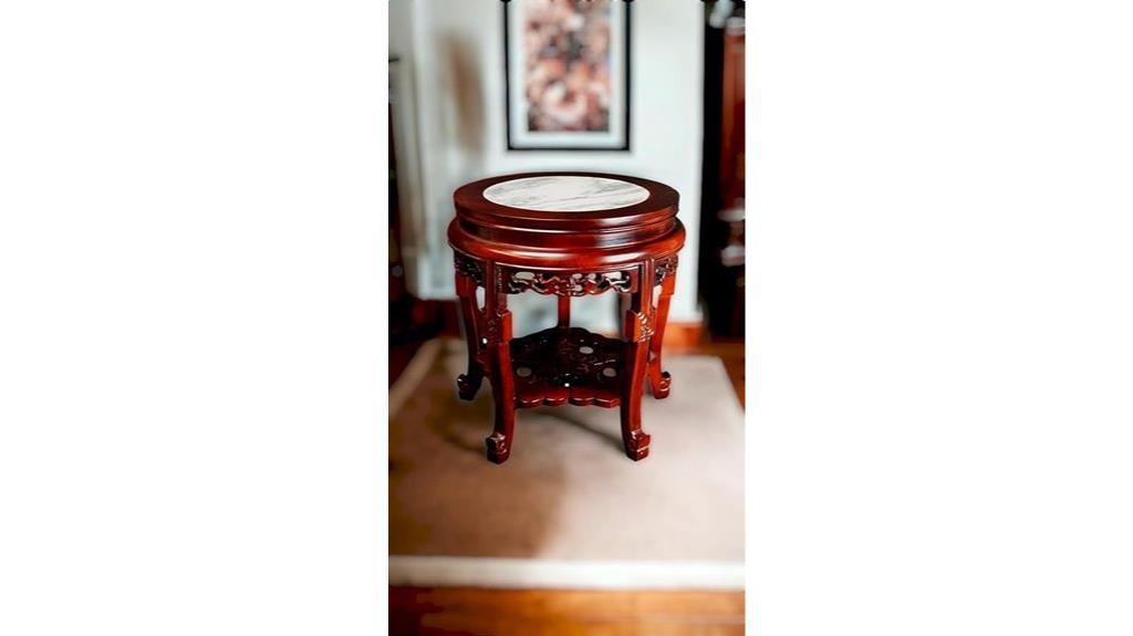 wooden round coffee table