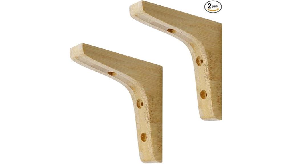 wooden shelf bracket set