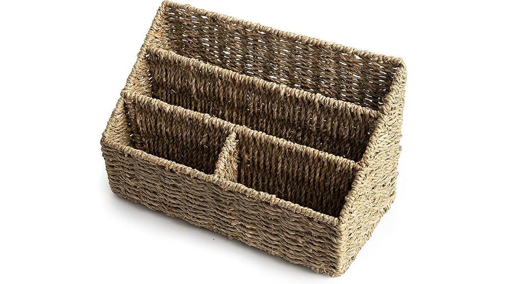 woven magazine and mail holder