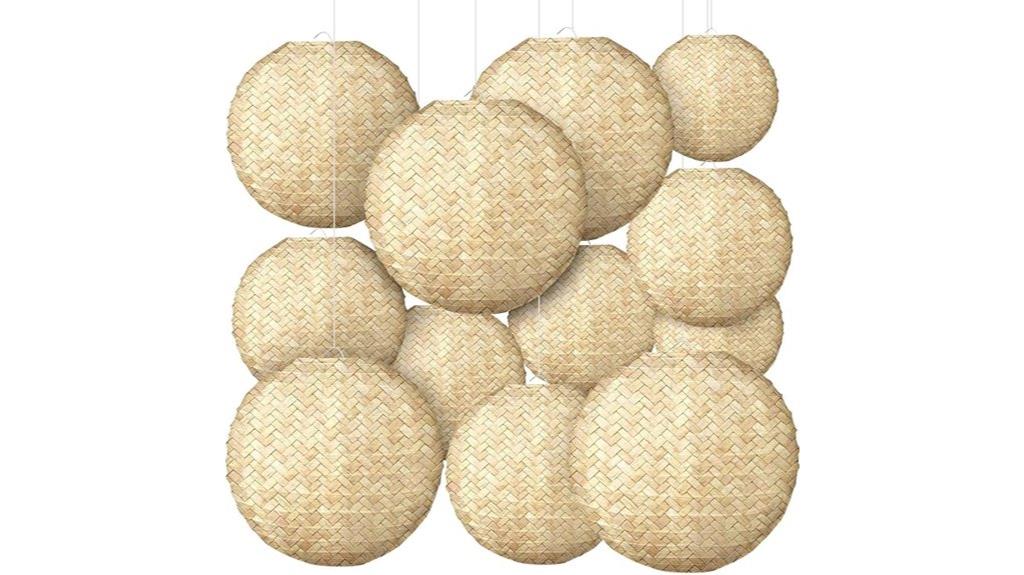 woven paper lanterns set