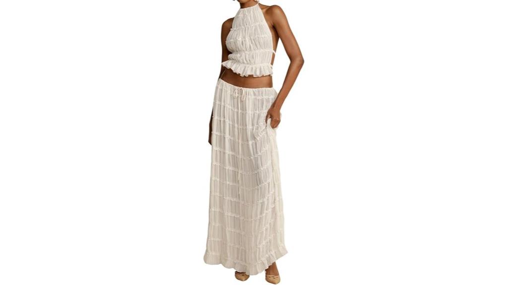 y2k lace skirt set