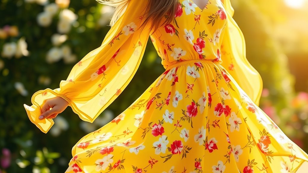 yellow floral maxi dresses