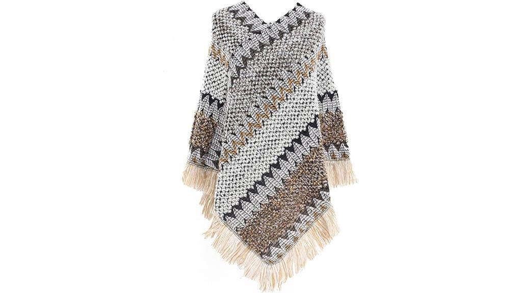 zig zag fringe cape