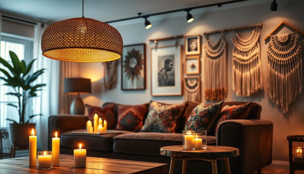 lighting in boho decor