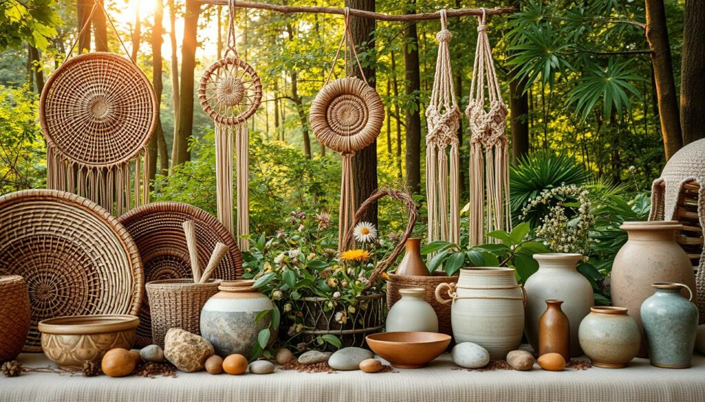 natural elements in nature-inspired DIY crafts