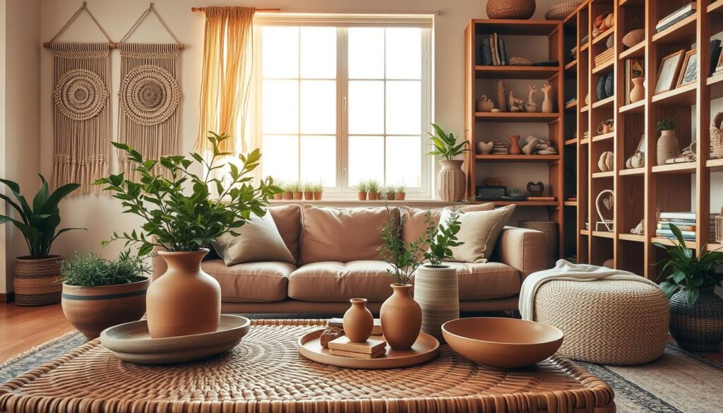 natural materials in sustainable decor