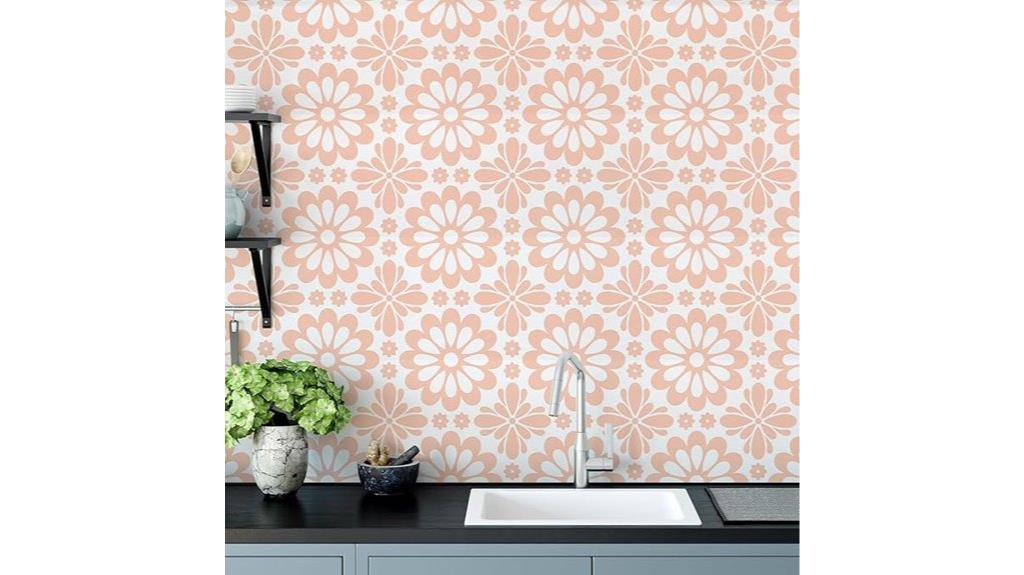 10 pack floral tile stickers