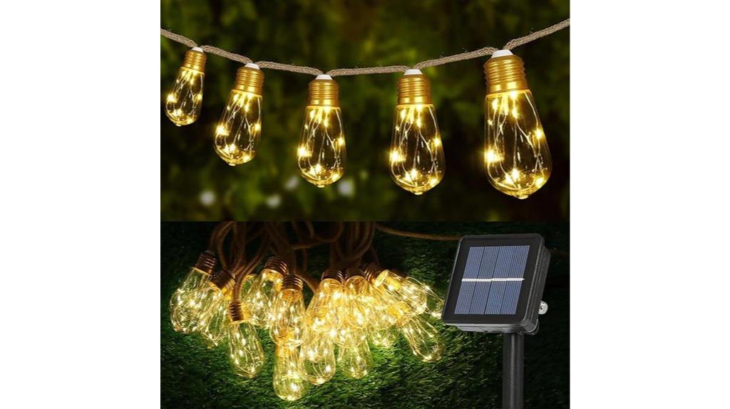 24ft outdoor solar string lights