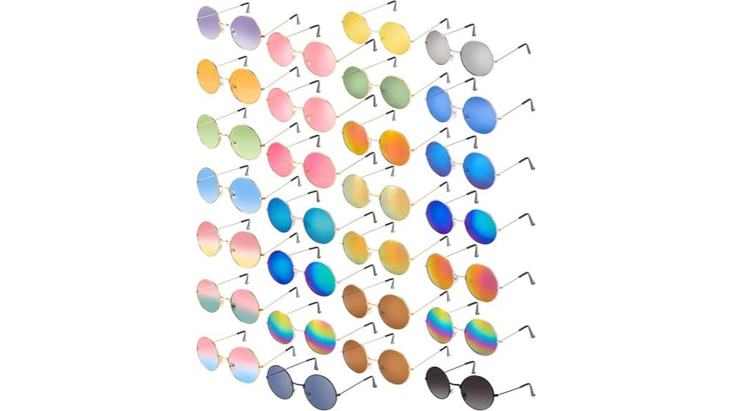 28 pairs hippie sunglasses