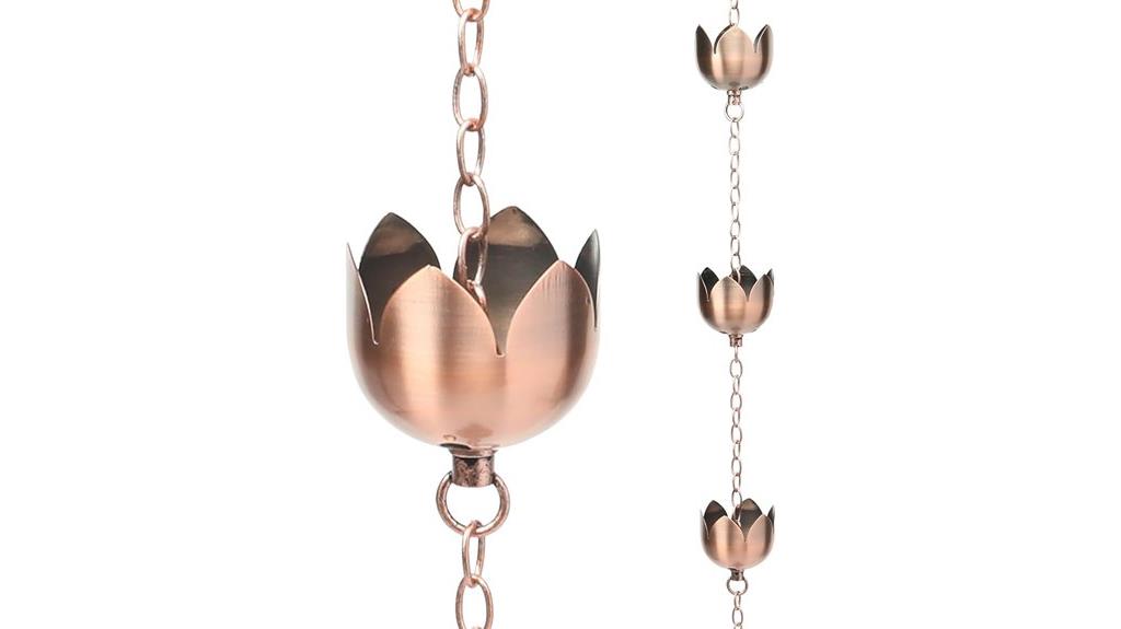 5 28ft lotus rain chain