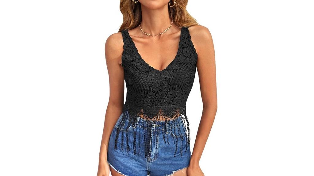 70s fringe crop tops