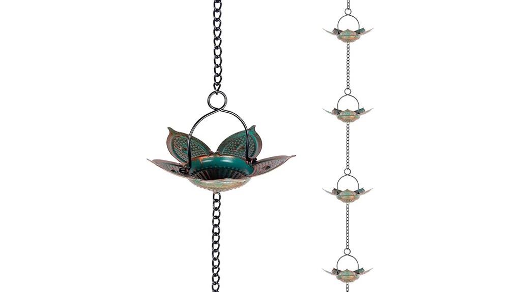 8 3 ft lotus rain chain