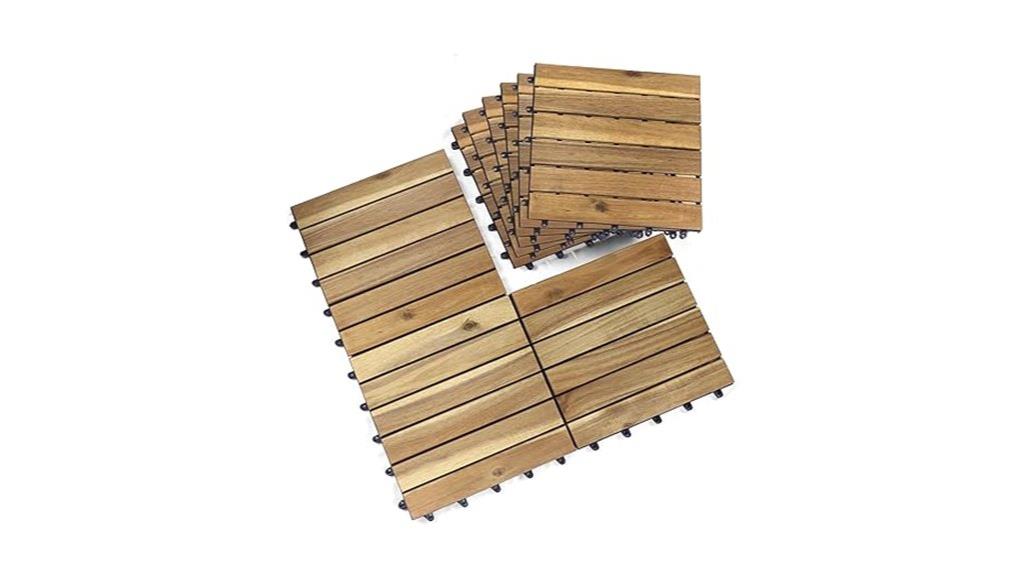 acacia wood deck tiles