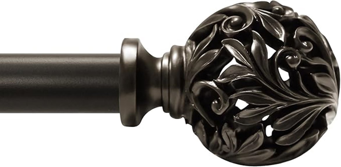 adjustable bronze curtain rods
